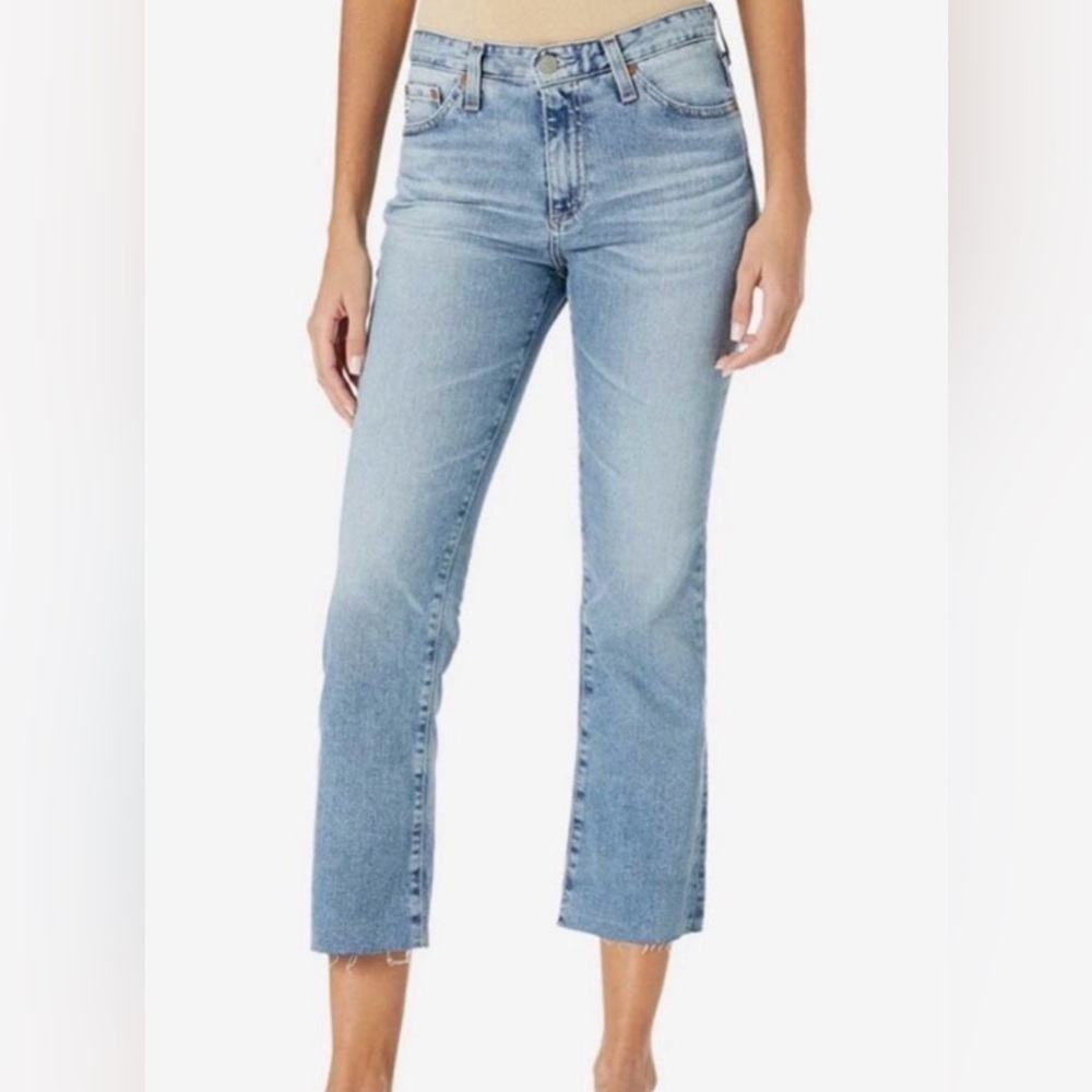 Ag Adriano Goldschmied The Jodi High-Rise Slim Flare Crop Jeans Medium Wash 27